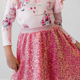 Hot Pink Sequin Twirl Skort
