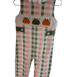 Pumpkin Plaid Romper