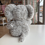 Luxe Grey Stuffed Elephant