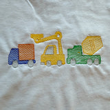 Construction Trucks Embroidered Shirt