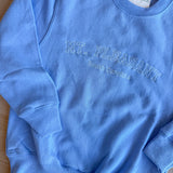 Blue Mount Pleasant Embroidered Sweatshirt