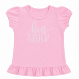 Pink Big Sister T-Shirt Embroidery