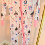 Christmas Trellis Footie Pajamas