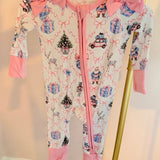 Christmas Trellis Footie Pajamas