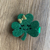 Glitter Foam Shamrock Hair Clip
