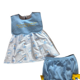 Blue Princess Dress and Bloomers