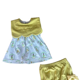 Green Frog Princess Dress with Bloomers