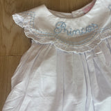 White and Blue Princess Dress and Bloomers