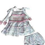 Mama's Girl Bow Dress with Bloomers