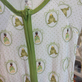 Green Princess Footie Pajamas