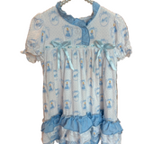 Blue Princess Ruffle Night Gown