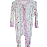 Pink Ruffle Santa Footie