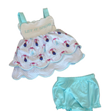 Let it Snow Scalloped Princess Dress with Bloomers