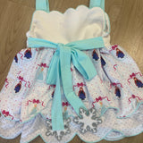 Let it Snow Scalloped Princess Dress with Bloomers