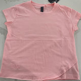 Girls Basic Crew Top- Pink Rosette