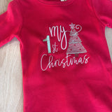 My 1st Christmas Long Sleeve Onesie