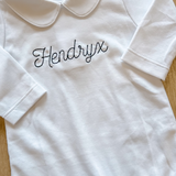 Collared Footie | White