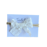 White Headband Bow