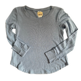 Baby Waffle L/S Top | Denim