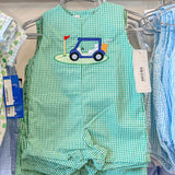 Gingham Golf Cart Sunsuit