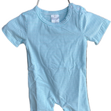 Blank Mirco Blue Stripped S/S Romper