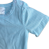 Blank Mirco Blue Stripped S/S Romper