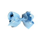 Medium Organza Satin Trim and Grosgrain Overlay Hair Bow