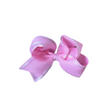 Medium Organza Satin Trim and Grosgrain Overlay Hair Bow