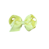 Medium Organza Satin Trim and Grosgrain Overlay Hair Bow