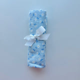 Solid Muslin Swaddle Blanket -  Blue Daisy