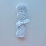 Solid Muslin Swaddle Blanket -  Blue Floral