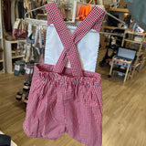 Flag Embroidered Sunsuit w/ Criss Cross Back