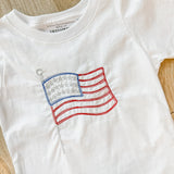 American Flag Embroidered Shirt