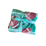 Green Plush Football Blanket