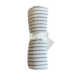 Navy Blue Micro Stripe Cotton Muslin Swaddle
