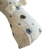 Little Sports Muslin Swaddle Blanket
