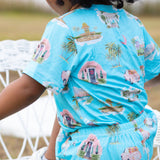 Charleston Blue Two Piece Pajamas