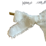 White Velvet Headband Bow