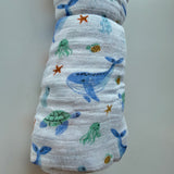 Sea Animals Muslin Swaddle Blanket