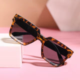 Tortoise Square Frame Sunglasses