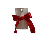 Red Satin Headband or Clip Bow