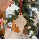 Handmade Grandparent Ornaments - Options