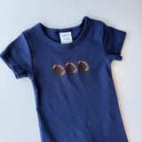 Navy Football Romper