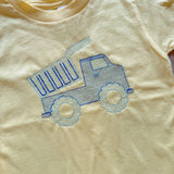 Yellow Dump Truck Embroidered Tee