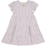 Iona Dress in Lavender Cream Stripe