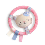 Teething Ring with Plush Character - Pink Kitty