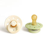 Itzy Soother™ Natural Rubber Paci Sets - Glow - Buttercream + Pistachio