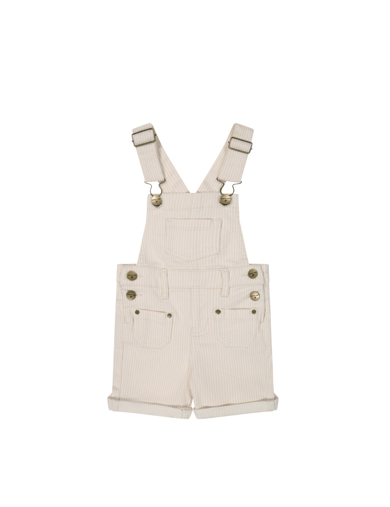 Pink and white stripe overalls for toddler girl