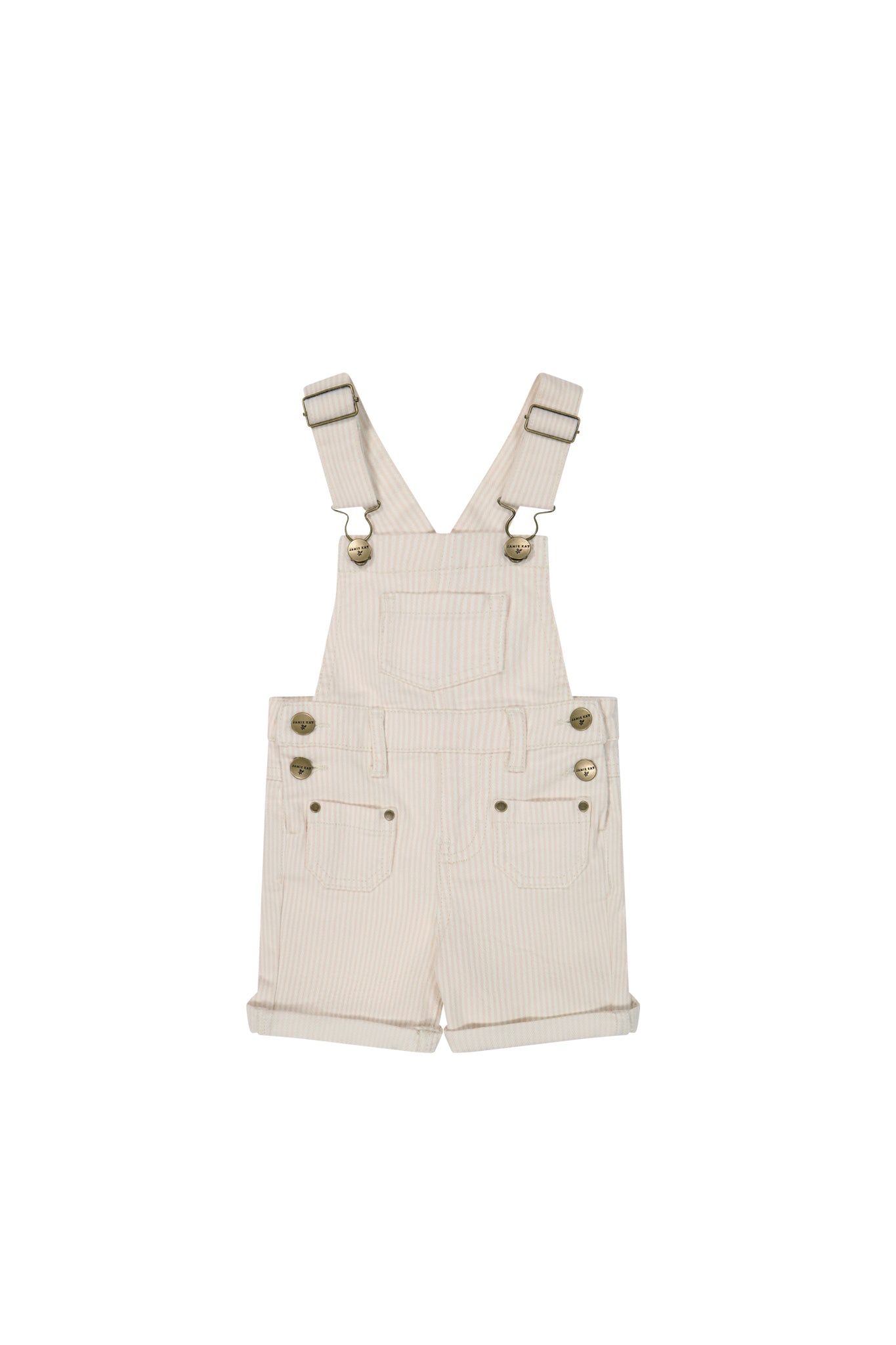 Pink and white stripe overalls for toddler girl