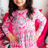 Jingle Bows L/S Pocket Twirl Dress